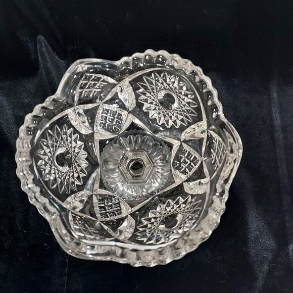 Early American Pressed Pattern Glass (EAPG)Pedestal/Compote Bowl 5" Tall Vintage - Picture 7 of 12